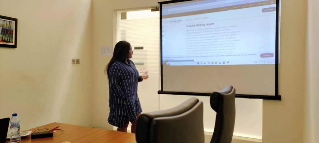 Sales manager reviewing sales pipeline and performance with a team